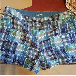 Ann Taylor Loft plaid shorts..